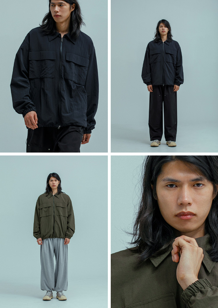 DOUBLE CARGO POCKET NYLON JACKET