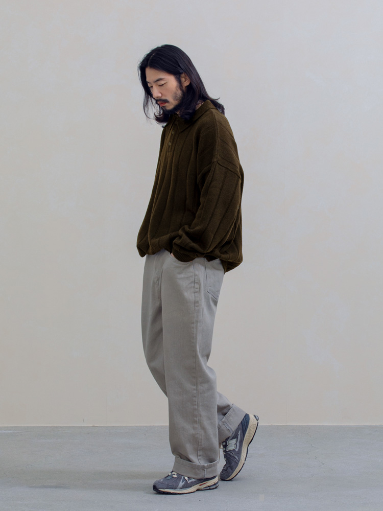 소프트 볼륨 라인드 카라 램스울 니트 5컬러