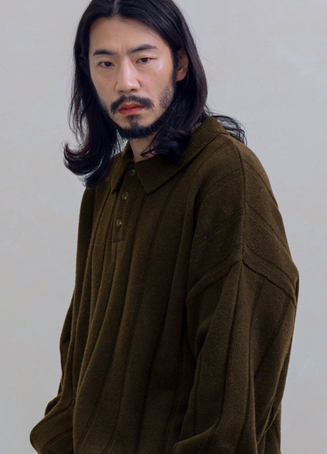 소프트 볼륨 라인드 카라 램스울 니트 5컬러