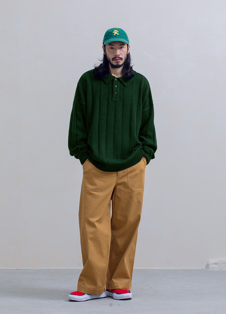 소프트 볼륨 라인드 카라 램스울 니트 5컬러