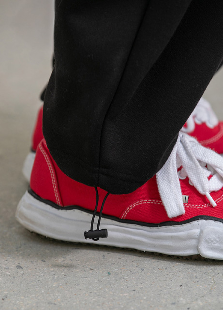 그리드 절개 벌룬 기모 스웨트 팬츠 2컬러