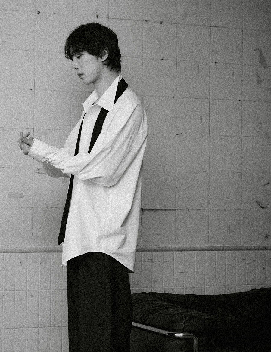 [넥타이 SET] 40수 고밀도 코튼 셔츠 화이트